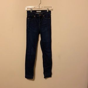 Madewell dark wash skinny jeans